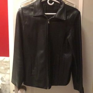 Black leather jacket